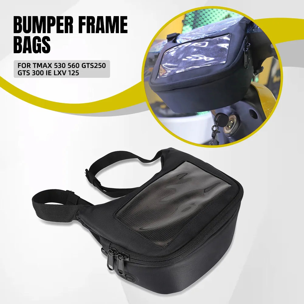

Мотоциклетная сумка с сенсорным экраном, водонепроницаемая поясная сумка для хранения велосипедной навигации на руль для TMAX 530 560 GTS250 GTS 300 ie LXV 125