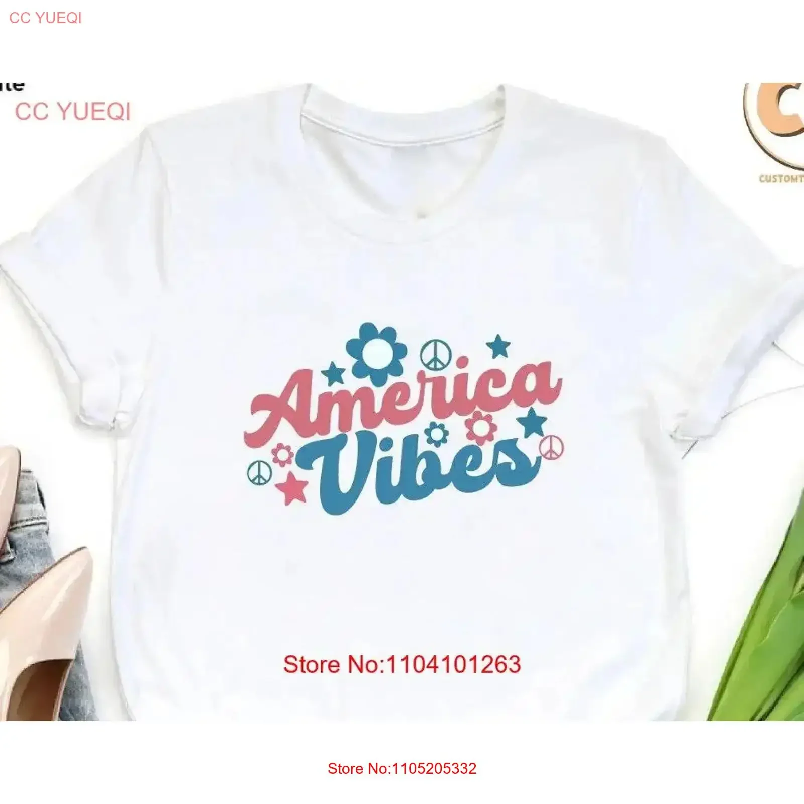 Camiseta American Vibes Día de la Independencia Estrellas y Rayas Orgullo de EE. UU. Land Of The Free 4 de julio Memorial vintage lavado