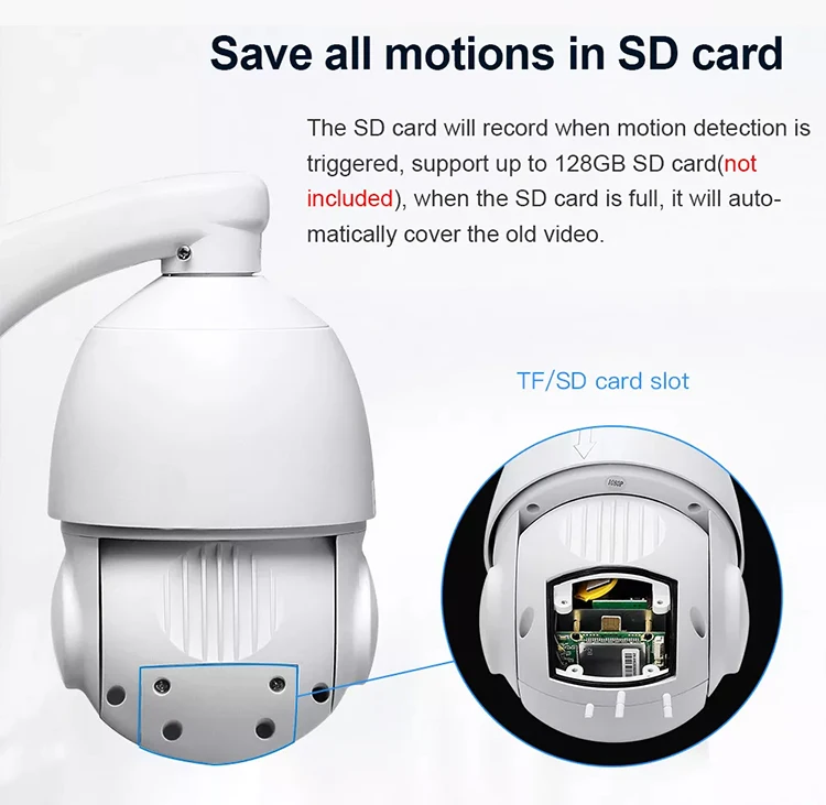 

Long Range Ptz Camera 5Mp 30X Zoom Ptz With Sim Card Slot Wireless Wifi Solar Powered Cctv Ip Camera