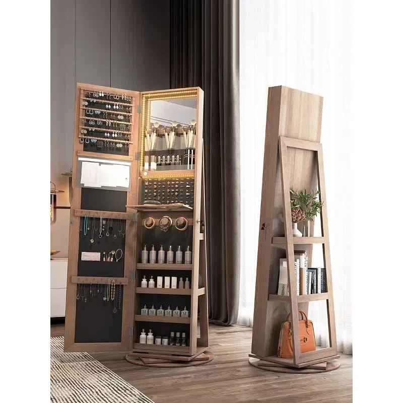 

Зеркало всего тела, напольное зеркало, вращающееся на 360 градусов зеркало для макияжа, шкаф для ювелирных изделий, шкаф для хранения