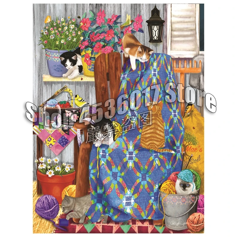 Kittens 5D Diy Diamond Painting Cross stitch kits Cats Full Diamond art Embroidery Mosaic decoración hogar pintura de diamante