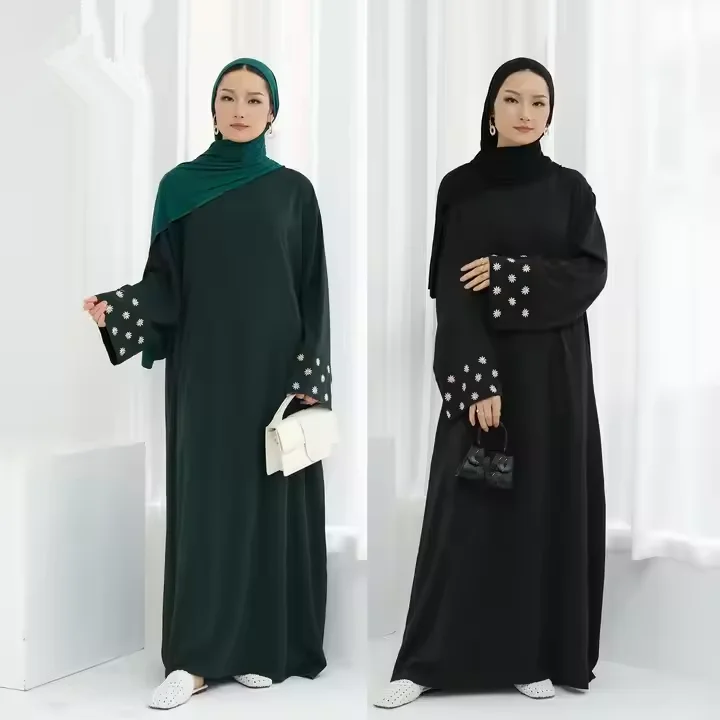 

Eid Abayas for Women Embroidery Muslim Dress Dubai Kaftan Turkey Robe Kebaya Caftan Marocain Femme Musulmane Islam Clothing Robe