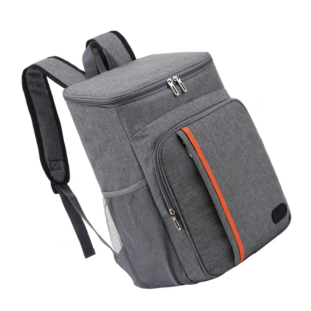

Insulated Waterproof Oxford Cloth Lunch Bag Oxford Cloth Bag Grey Portable Outdoor Picnic Large Capacity Storage Tote