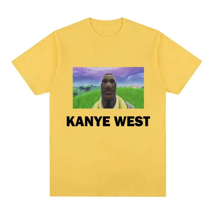 Lucu Kanye West Meme T Shirt Grafis pra Wanita Hip Hop Gaya Humor T Shirt Mode Vintage longan Pendek koszulka Streetwear