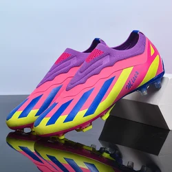 New Outdoor Sport Men Soccer ShoesTraining Ultralight Non-Slip Boy Football Boots Training Match Sport Cleats Grass Unisex