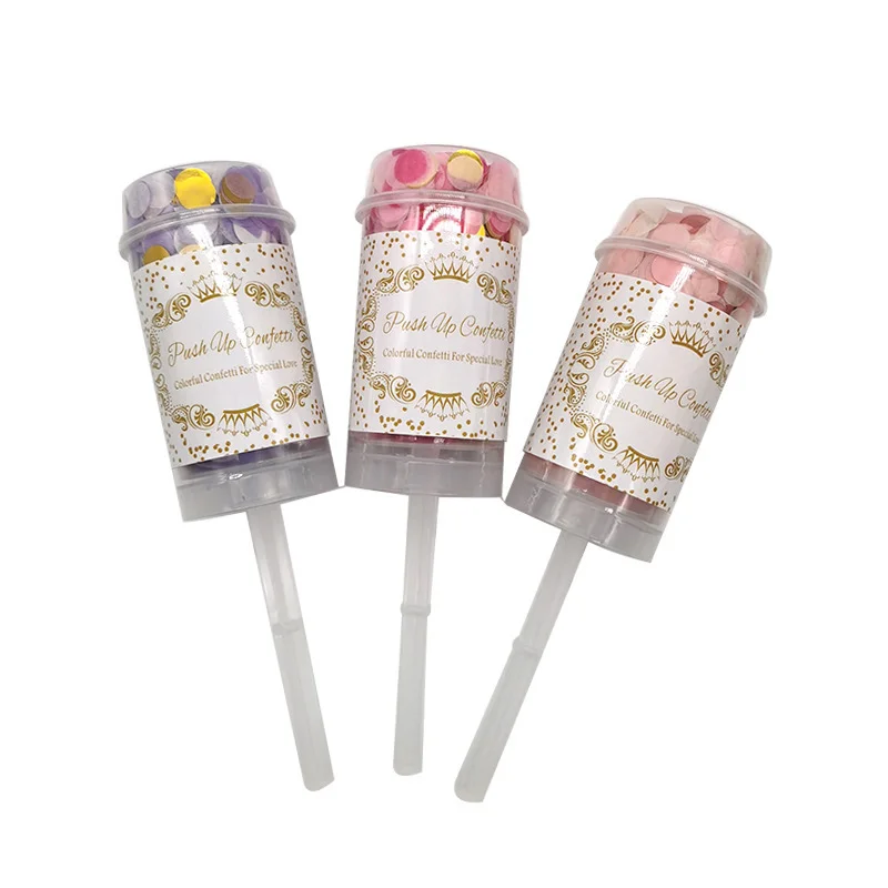 Rich colors Push Pop Confetti Poppers Cannons for Baby Shower Event Party Supplies Wedding Birthday Party Decoration