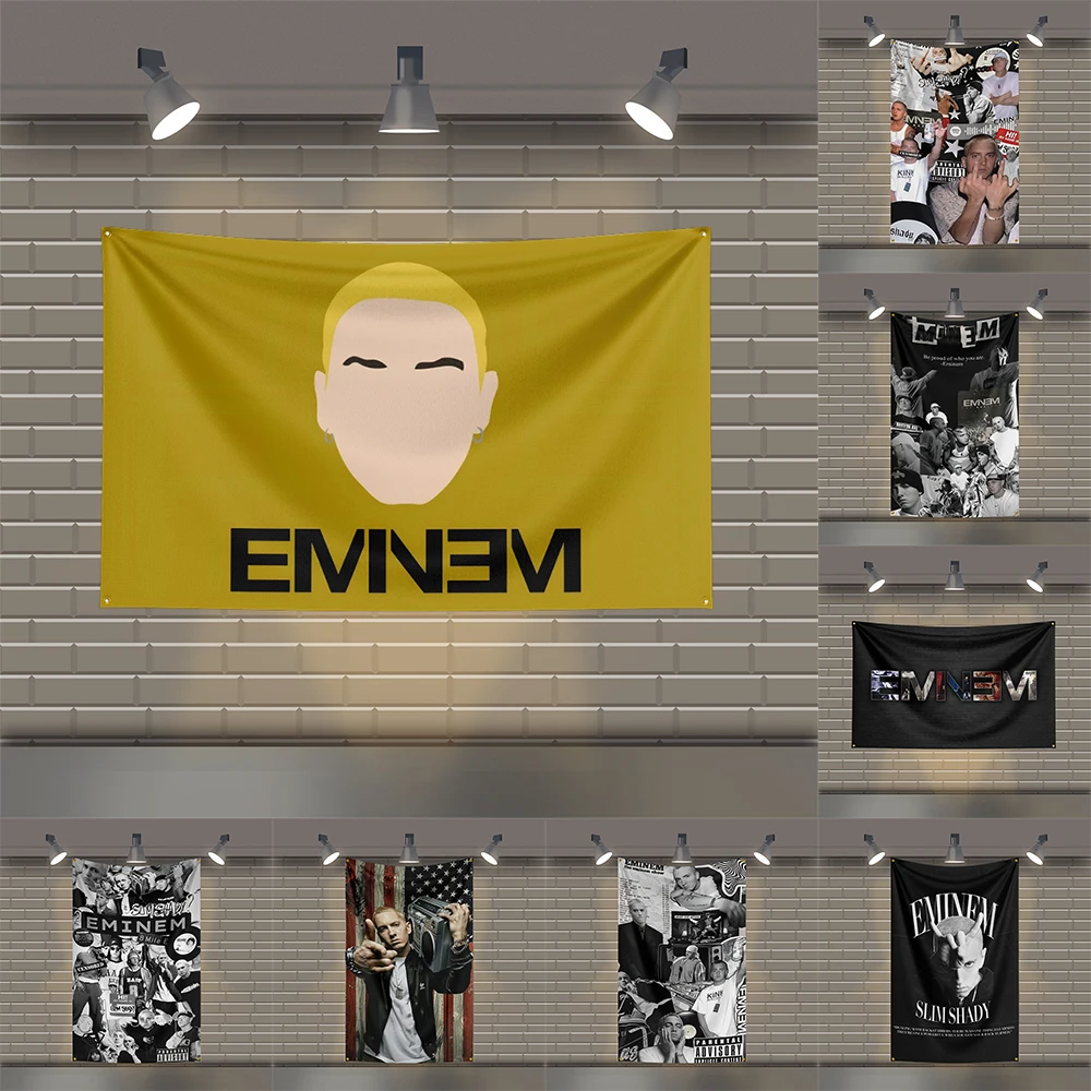 

3x5 Ft E-EminemS Heavy Metal Band Flag Rock Music Wall Banner for Bedroom Studio Bar Concert Outdoor Decor