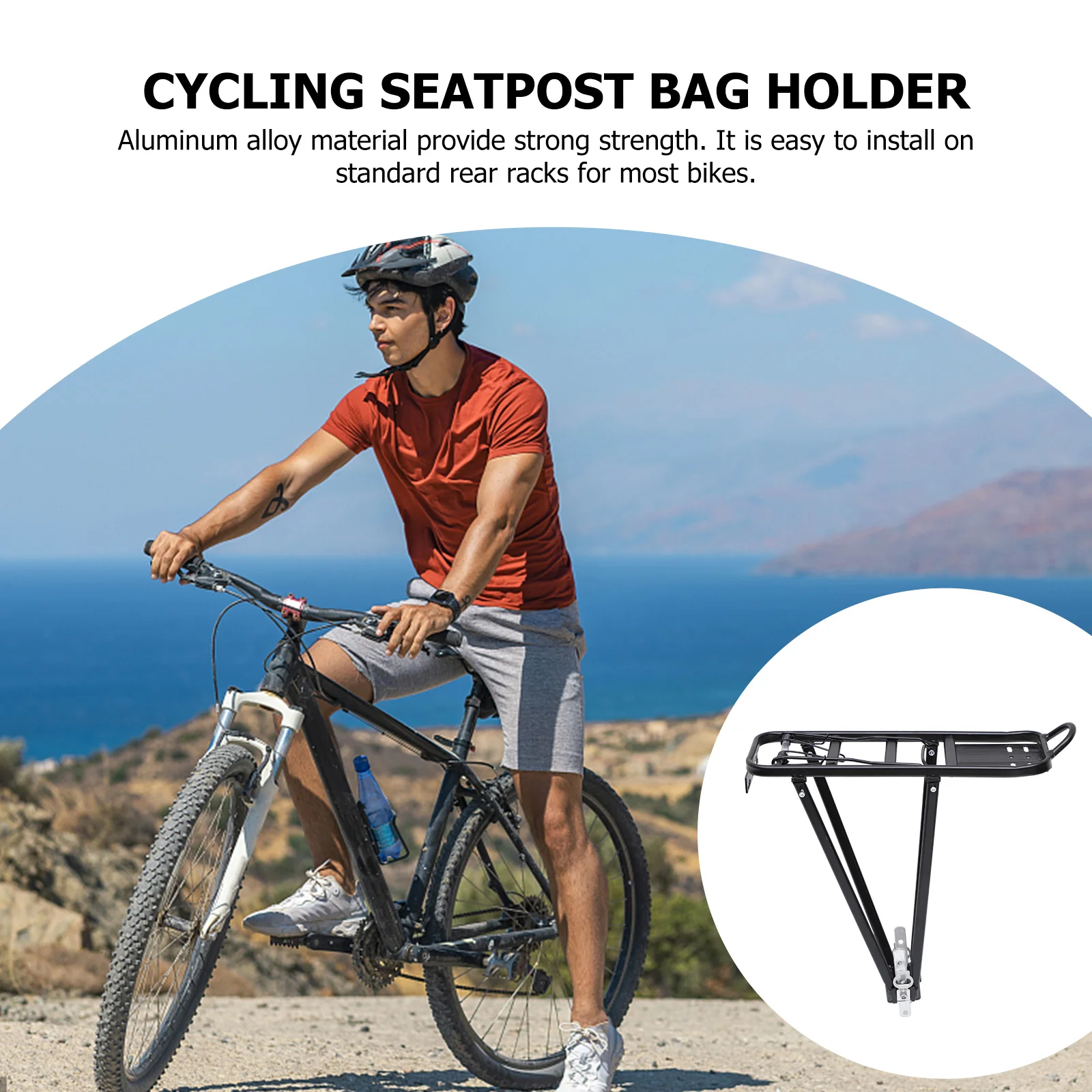 

Aluminum Alloy Rear Bike Rack For Mountain Bicycles Waterproof Cargo Carrier Bicycle Luggage Rack Cycling Seatpost Bag
