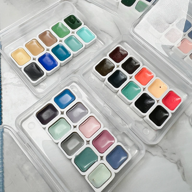 10 Color 0.55ml New Morandi Macaron Series Translucent Watercolor Pigment Subpackage Box Art Watercolour Nail Painting Paint