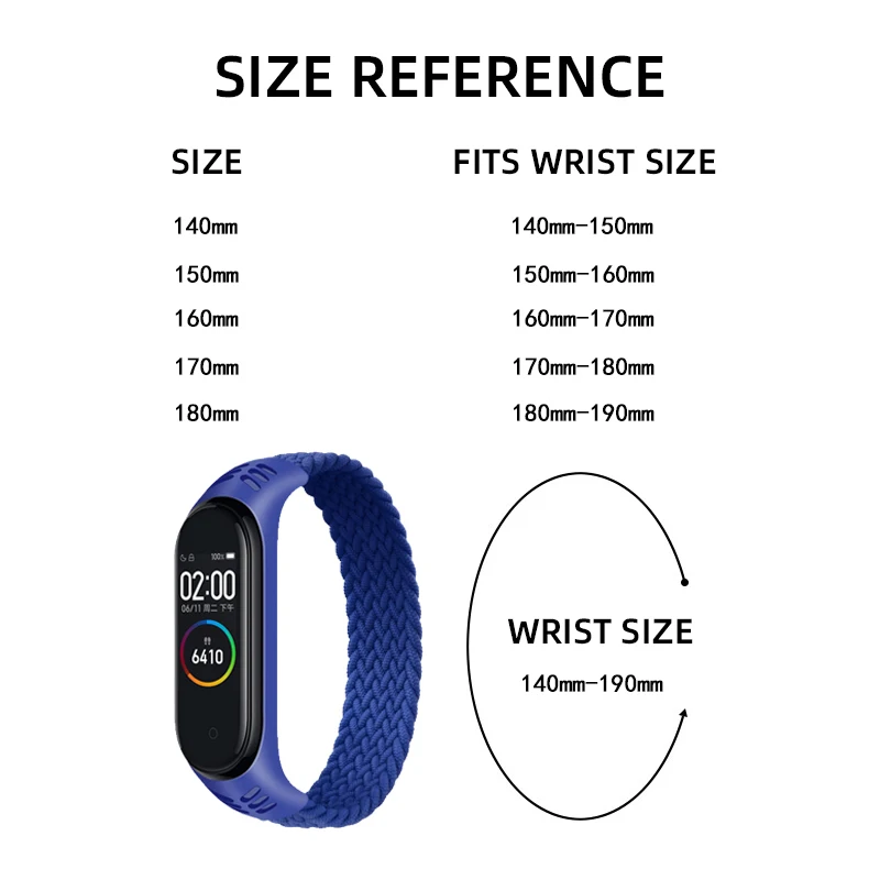 Bracciale per Xiaomi Mi band 6 7 Cinturino in nylon intrecciato solo loop pulseira braccialetto Miband5 Cintura da polso Mi band 5 4 3 6 correa