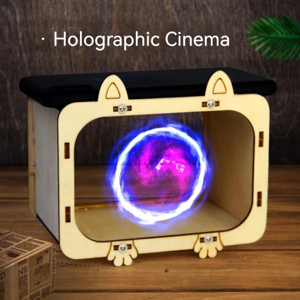 3D Holographic Theatre TV Projector for Smart Devices Science Experiments Handicraft Materials Children Kids Hobby Cultivation