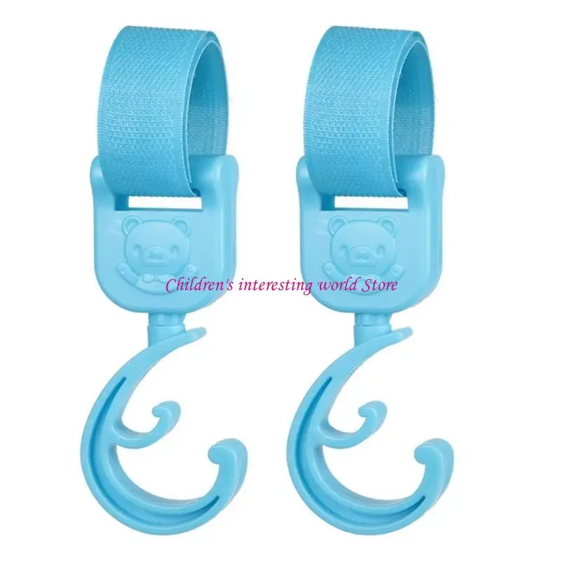 

Stroller Hook Multifunctional Hooks Stroller Hanging Bag Diaper Bag Hooks 2Pcs 425F