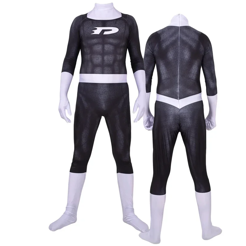 Adults Kids Danny Phantom Cosplay Costumes 3D Printed Superhero Daniel Danny Fenton Zentai Suit Halloween Bodysuit@0Z*