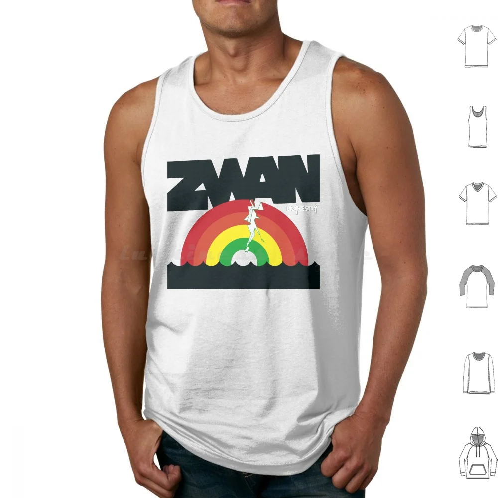 Zwan Honestly Tank Tops Vest Sleeveless Alternative Pop Power Pop Punk Hardcore Punk Post Punk Pop Punk Street Punk Skate Punk