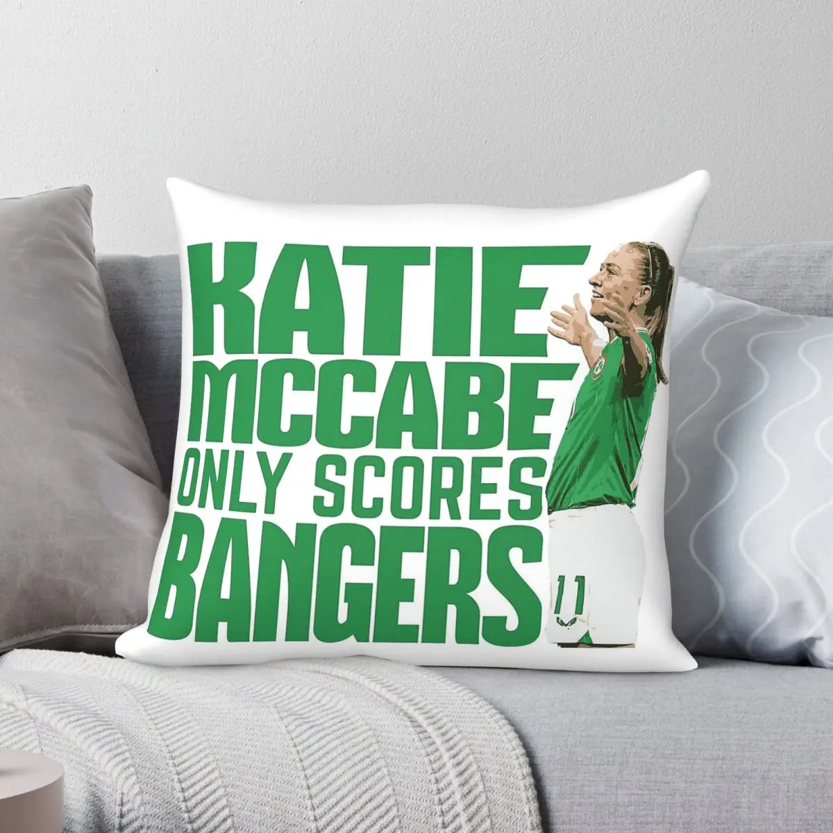 Katie Mccabe Only Scores Bangers Square Pillowcase Polyester Linen Velvet Creative Zip Decorative Pillow Case Home Cushion Case