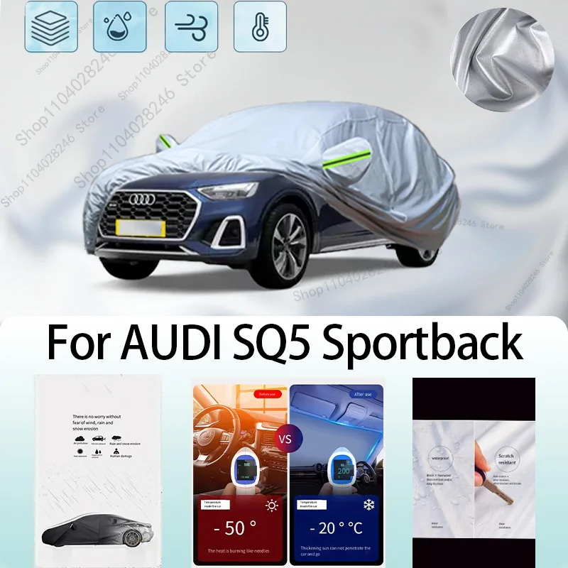 

For AUDI SQ5 Sportback Car clothing sun protection snow prevention antifreeze car protective cover auto cover