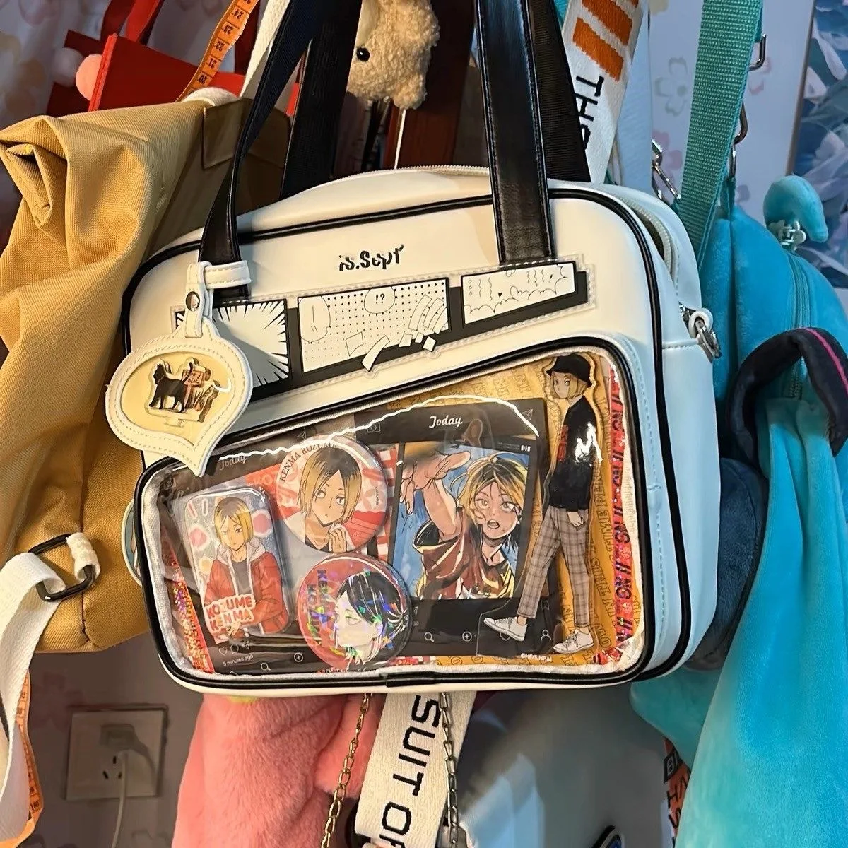 Bolso de mano japonés de segundo elemento JK para niñas, bandolera pequeña de cuero Itabag para estudiantes universitarios, bolsa Ita