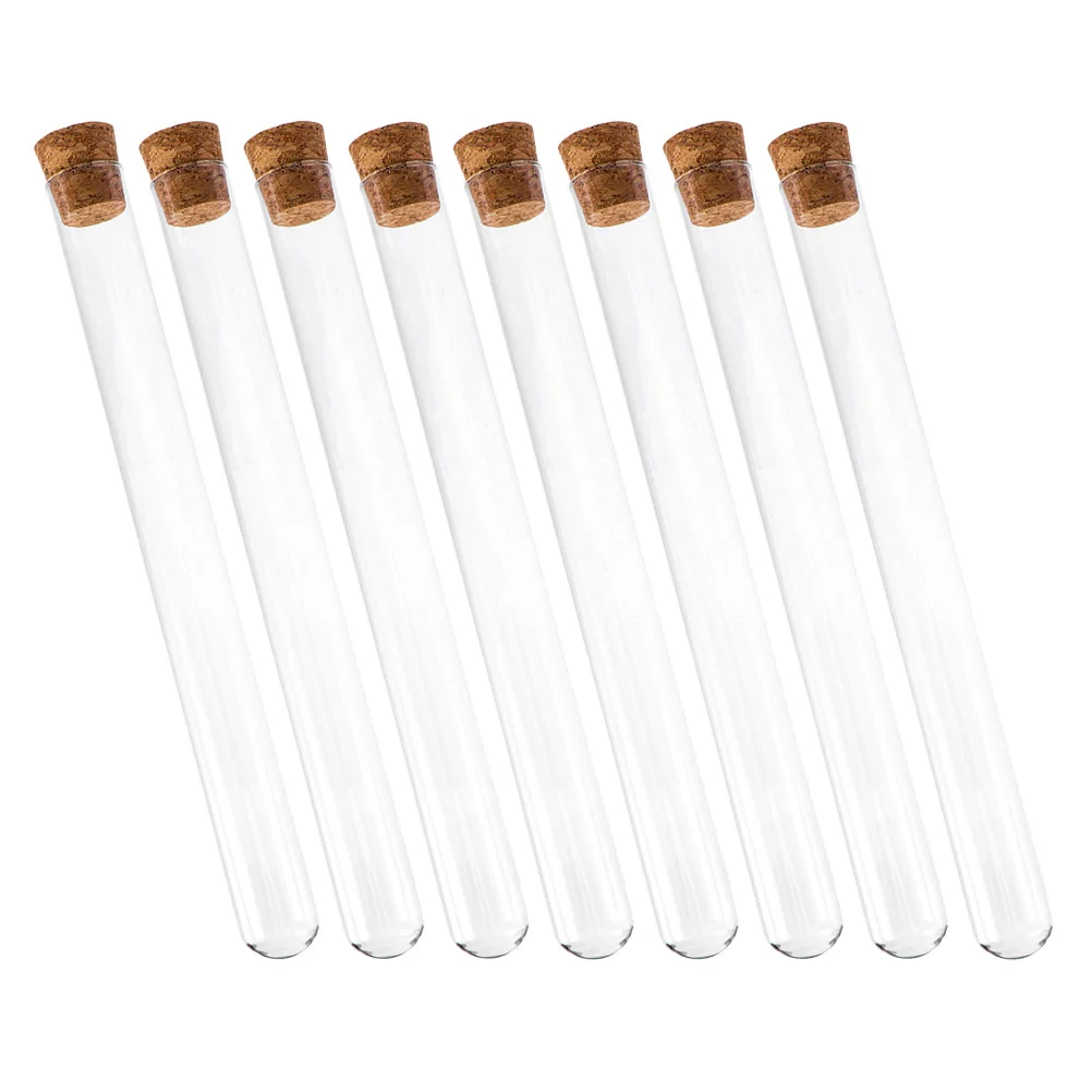 

Glass Test Tube Tubes with Stoppers Scientific Prop Laboratory Liquid Storage Containers Teaching Tool