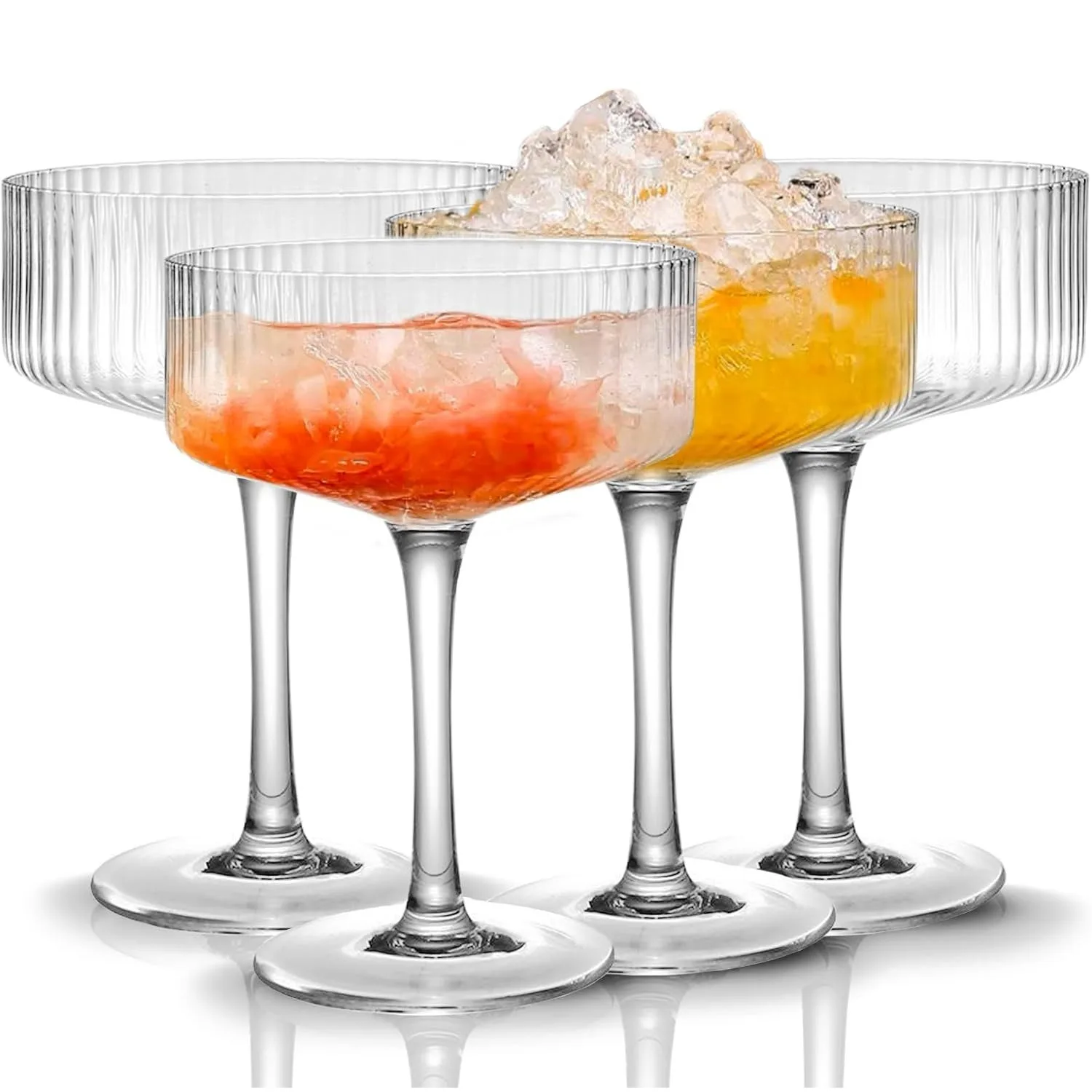 

4-piece plastic martini highball set, with long handles. Champagne glass - suitable as a gift, for wine parties and bars.
