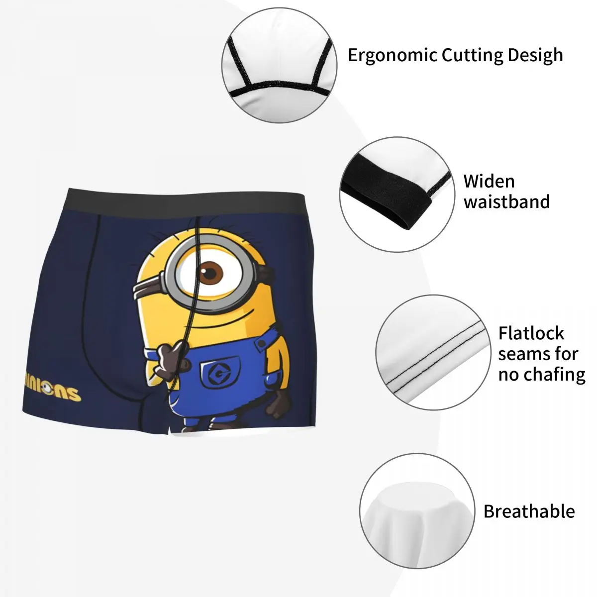 Despicable Me Minions Minions One In A Minion Underpants Cotton Panties Man Underwear Comfortable Shorts Boxer Briefs
