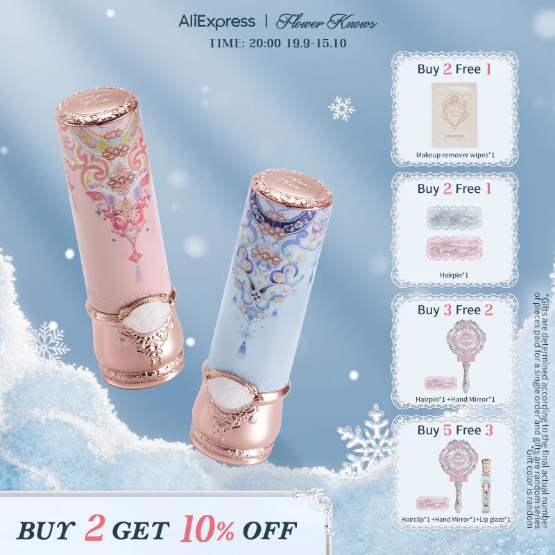 Flower Knows Butterfly Cloud Collar Collection  Glossy Lipstick High shine hydrating non-greasy 3.5g