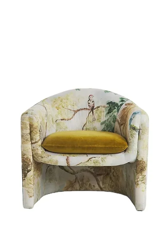 Luxury chair Innen furniture U-gebogener Sitz Plush kissen Montage Velvet padded Chairs B