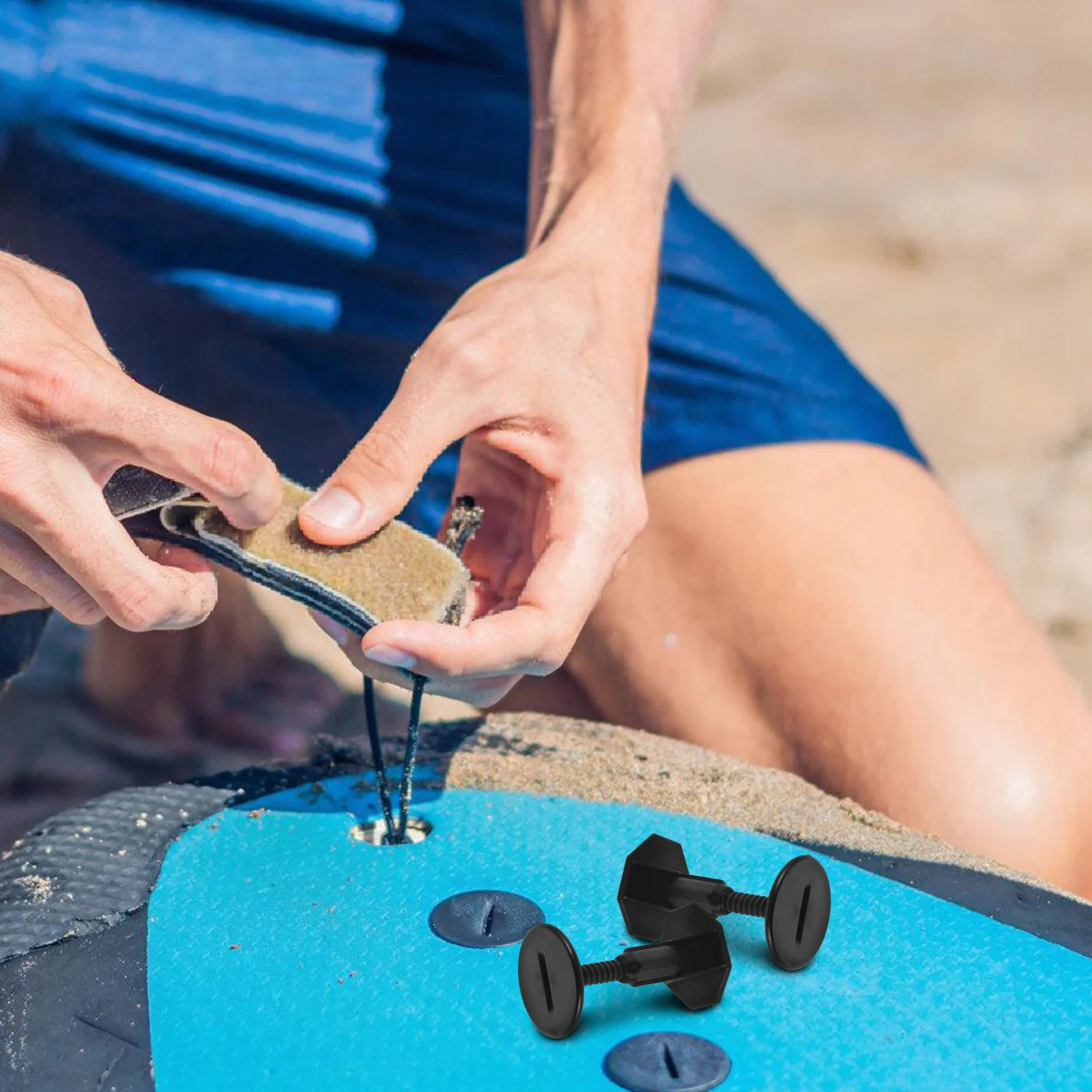 

2pcs Foot Rope Hole Accessories High Toughness PVC Leash Plug for Surfboard Leg Rope Attachment Secure Marine Supplies