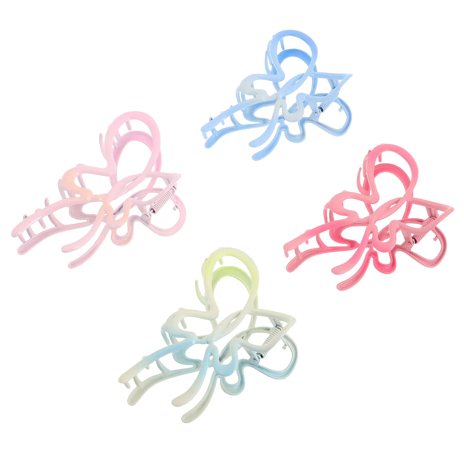 

4 Pcs Metal Grab Clips for Hair Accessories Women Clamps Thick Claw Decorative Big Jaw