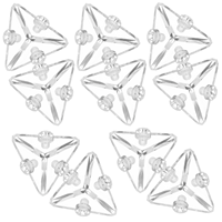 10 Pcs Brackets for Shelves Acrylic Box Small Shelf Clear Corner Angle Case Internal Teeth Transparent