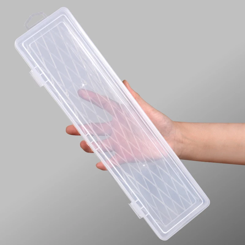 14 Inch Long Strip Transparent Portable Jewelry Tool Box Container Ring Electronic Parts Screw Beads Component Storage Box