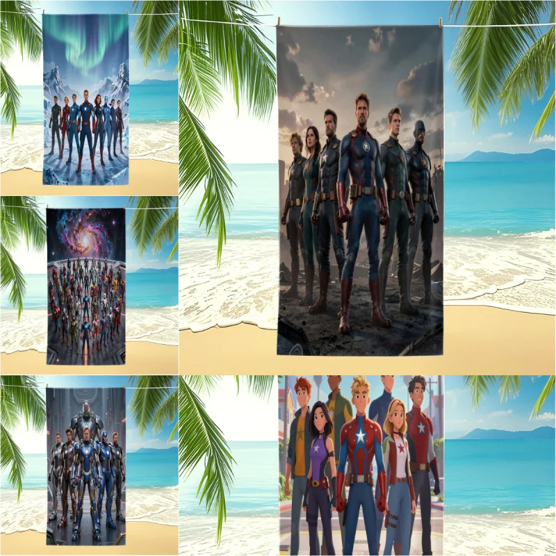 Arctic Icefield Superhero Team - Toalla de playa, toalla de piscina, toalla de camping, toalla de baño, manta para adolescentes, para nadar, viajar, uso durante todas las estaciones