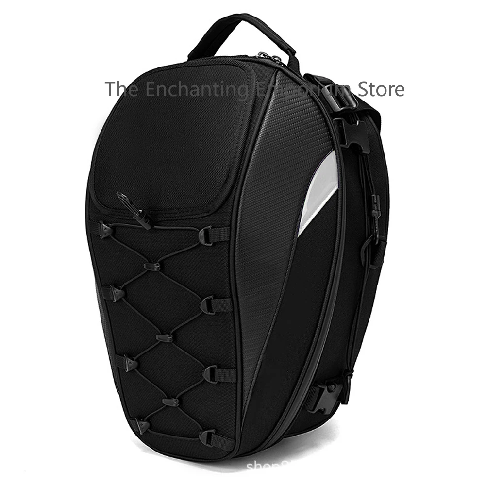 Dual Use Waterproof Helmet Bag Motorcycle Tail Bag 30L-40L Tool Box Rear Seat Bag Large Capacity Rider Backpack Motorbike Access