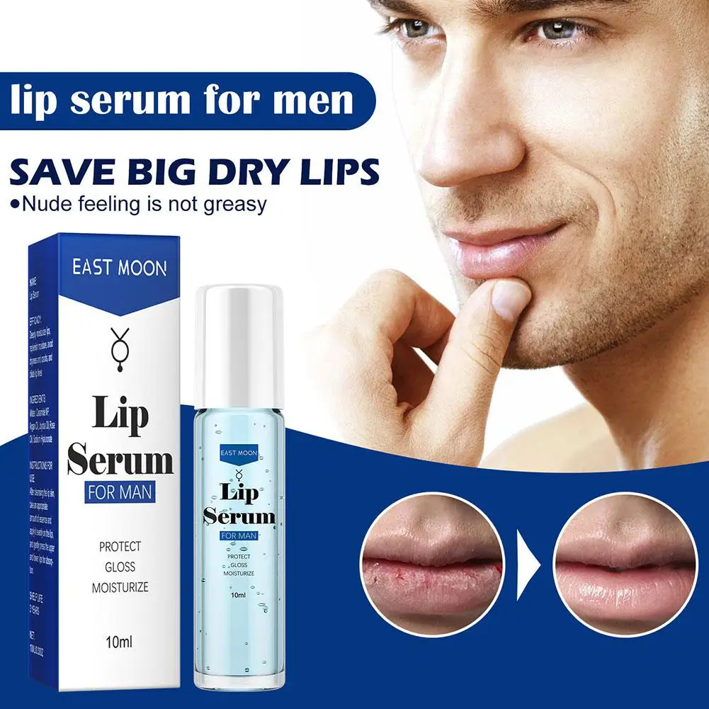 Suero labial para hombres, Bálsamo hidratante, crema hidratante para el cuidado de la piel, reparación de labios secos, cuidado de la belleza, salud, antiagrietado, 10ml