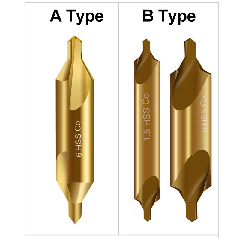 M35 Cobalt Center Drill Bit 60 Degree Countersink Drill Stainless Steel Metalworking Positioning Lathe Mill Tool Hole Cutter