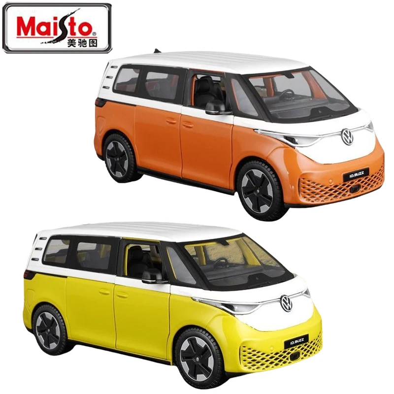 Maisto Original Genuine 1/24 Volkswagen Id.buzz Equal Scale Simulation Van Toys for Boys Alloy Die-Cast Car Models Ornaments