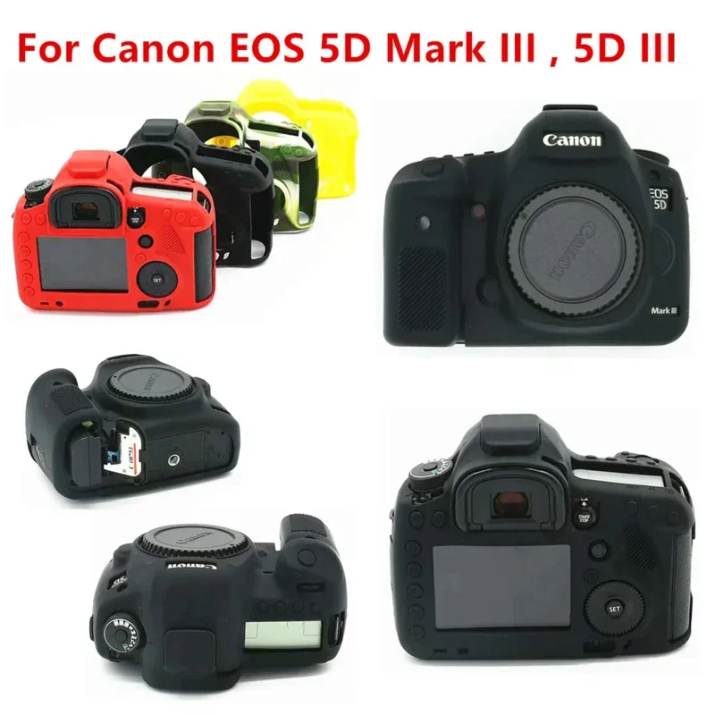 Do Canon EOS R50 R 90D 850D T8i 250D 5D Mark III IV 6D II 6D2 5D3 5D4 1300D 800D SL3 T7i T6 Silikonowe etui na lustrzankę DSLR Camera Bag