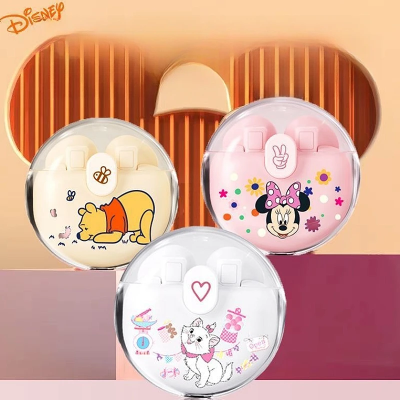 Anime Disney Mary Cat Bluetooth Earphone Cartoon Cute Boys Girls Noise-Canceling Sports In-Ear Wireless Headphones Universal