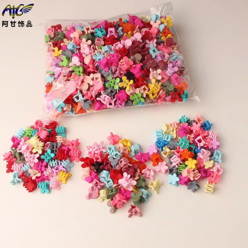 20Pcs Mixed Colours Mini Children Hair Clips Hair Styling Accessories Tool Plastic Mini Cute Claw  Hair Clips