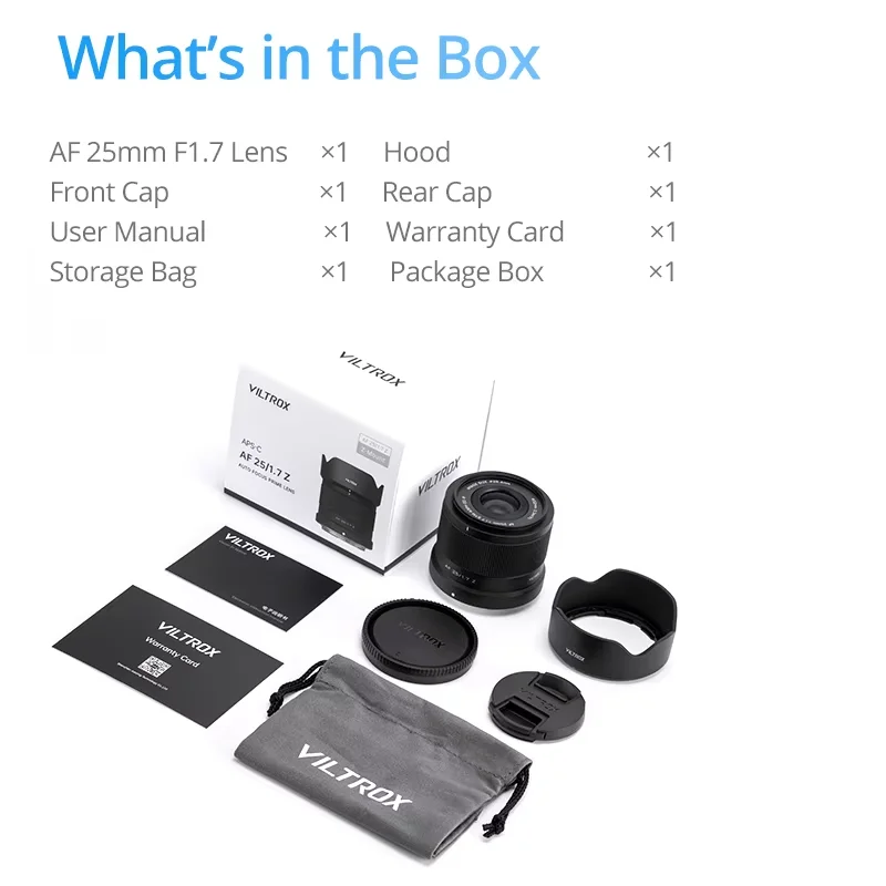Viltrox AF 25 مللي متر F1.7 APS-C عدسة كاميرا زاوية واسعة فتحة كبيرة السيارات البؤري طول صورة الإنسان لسوني E فوجي XF نيكون Z جبل