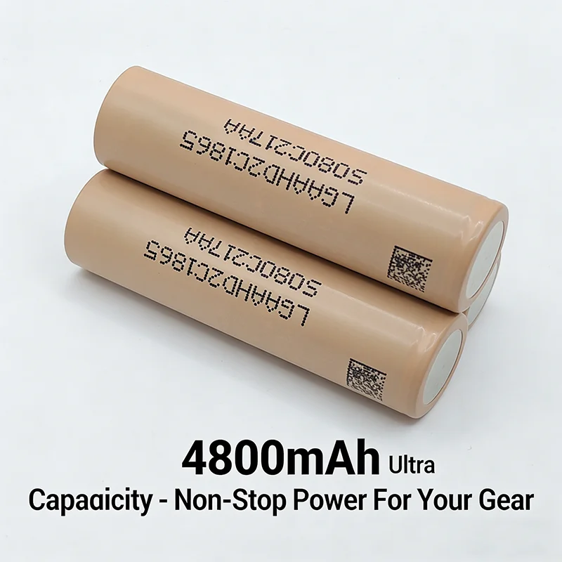 100% New Original  LGAAHD 18650 High Discharge 3.7V 4800mAh 18650 Rechargeable Battery Flashlight Flat-top Lithium Battery view 6