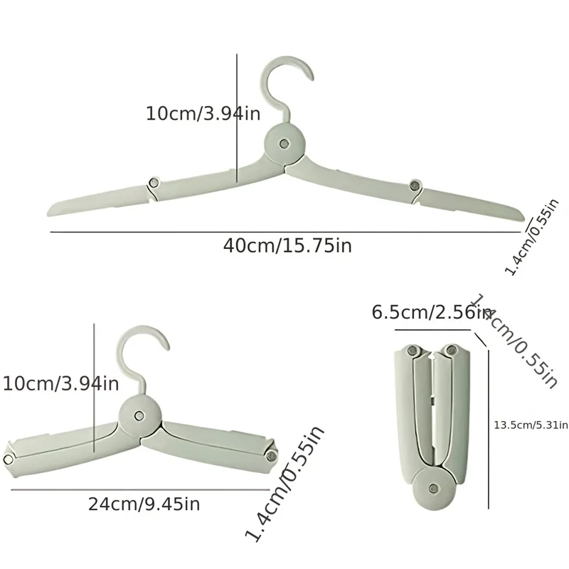3Pcs/set Travel Foldable Hangers, Portable Hangers, Travel and Business Drying Hangers, Windproof and anti Slip Drying Hangers