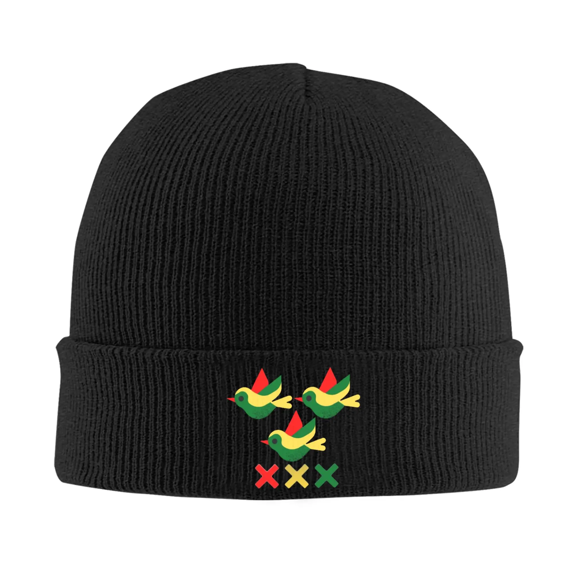 A-Ajaxed Bob Marley Skullies Beanies Caps For Men Women Unisex Cool Winter Warm Knitted Hat Adult 3 Little Birds Bonnet Hats