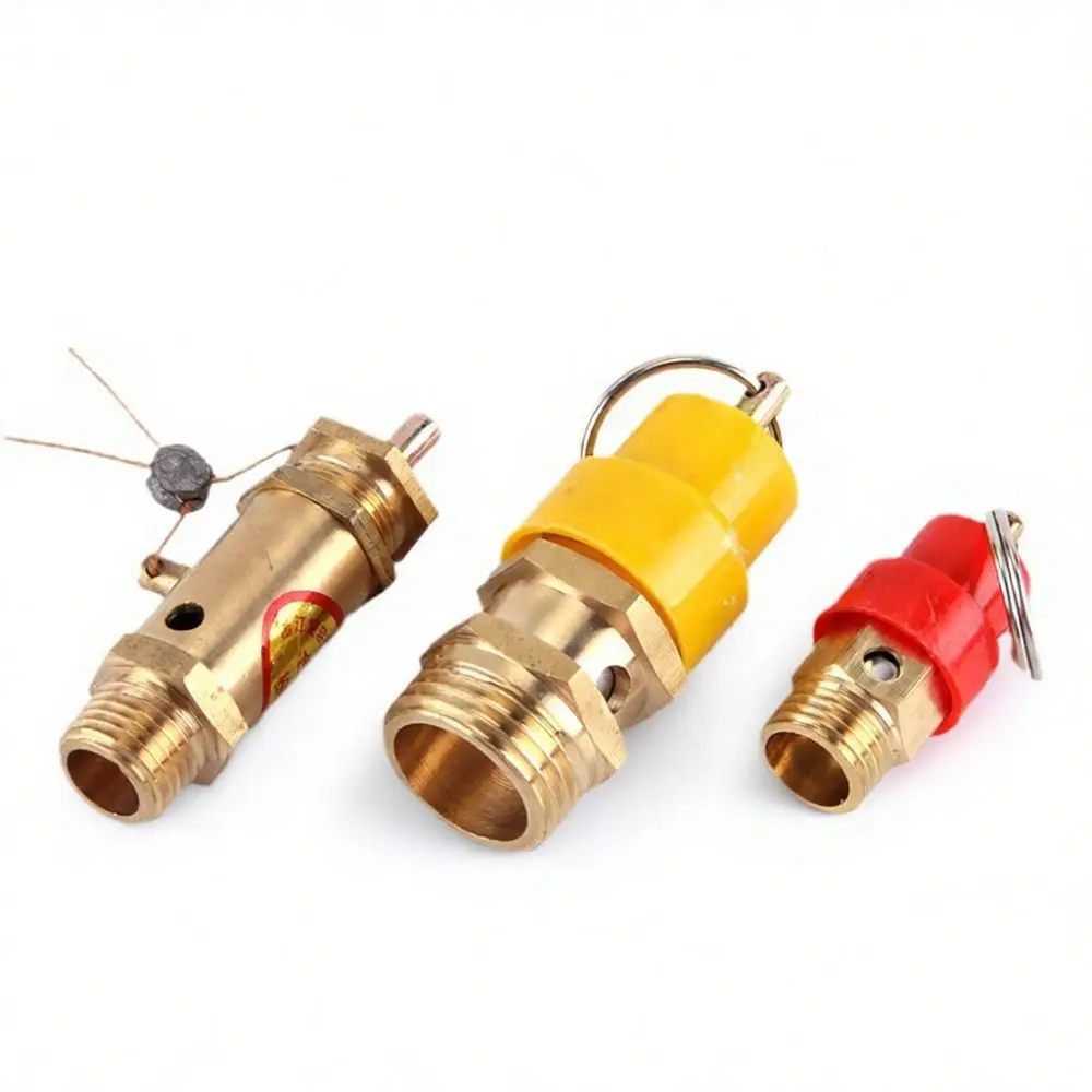 Heavy Duty Brass Pressure Relief Valve Spring Loaded Compressor Safety Switch For Air Tank Pneumatic System Tool