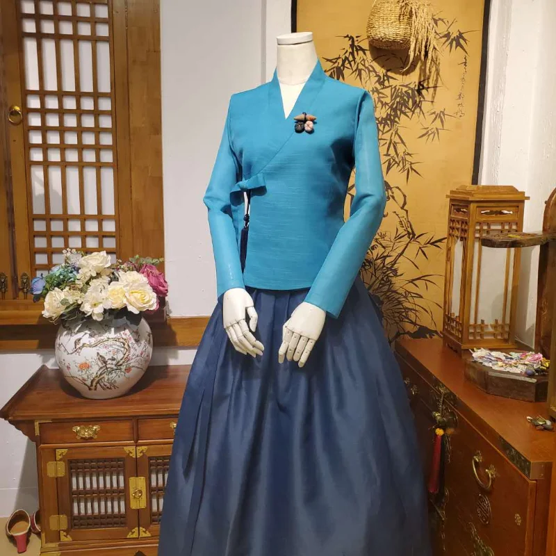 ملابس عرقية كورية أصلية أصلية ملابس يومية زي كوري تقليدي محسّن HS0383 للنساء لصيف 2020