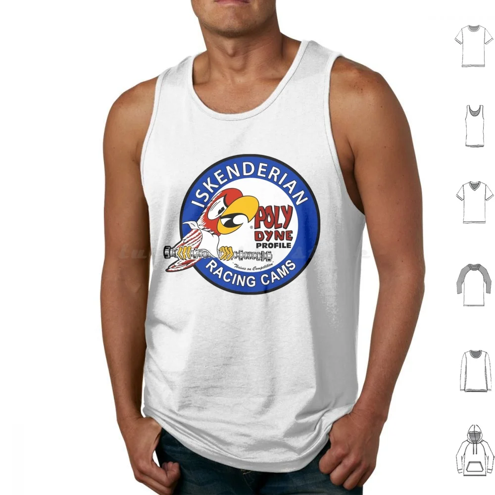 Isky Iskenderian Racing Cams Camisetas sin mangas Algodón estampado Isky Iskenderian Racing Cams