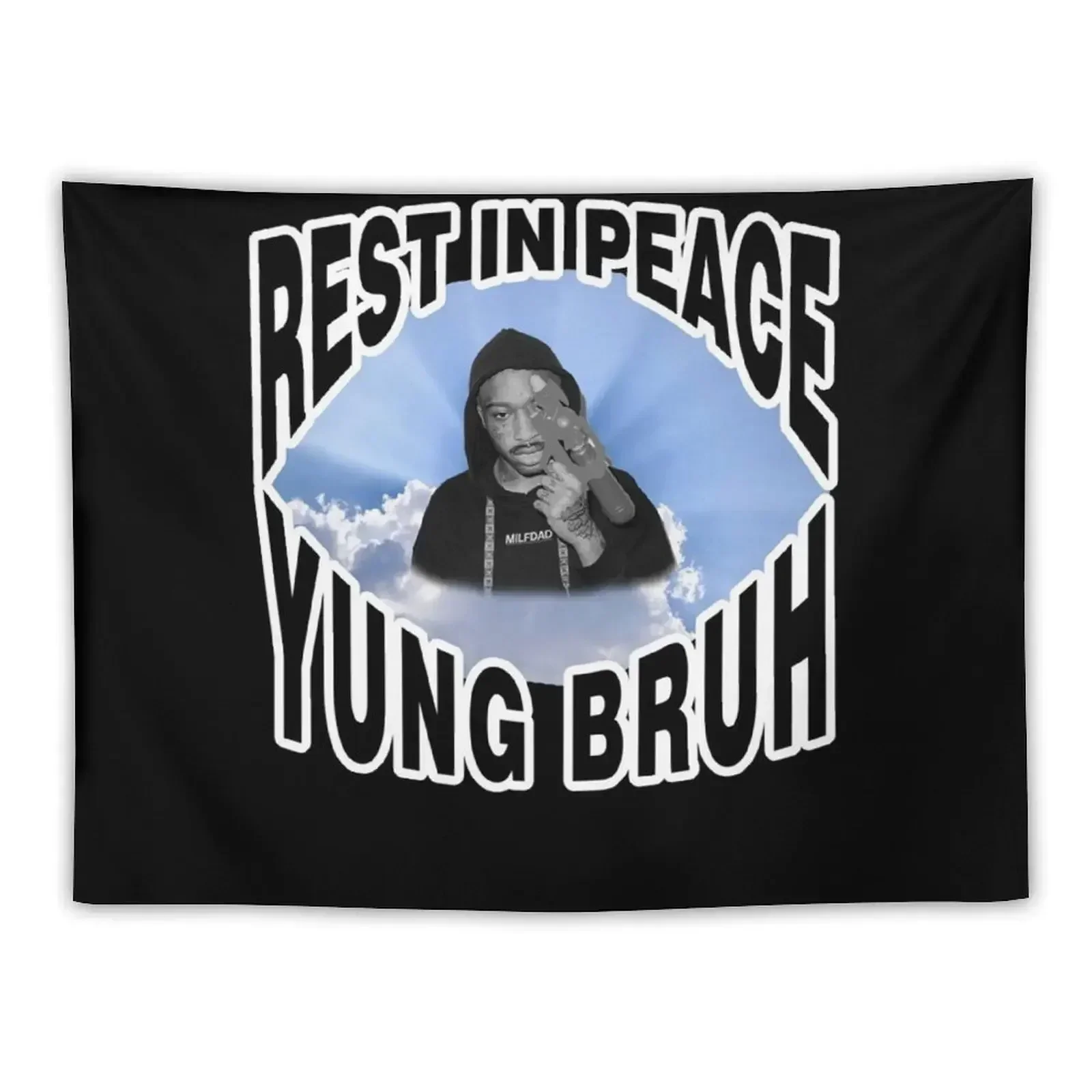 RIP YUNG BRUH Essential Tapestry Christmas Decoration House Decorations Room Decor Aesthetic Home Decorators Tapestry