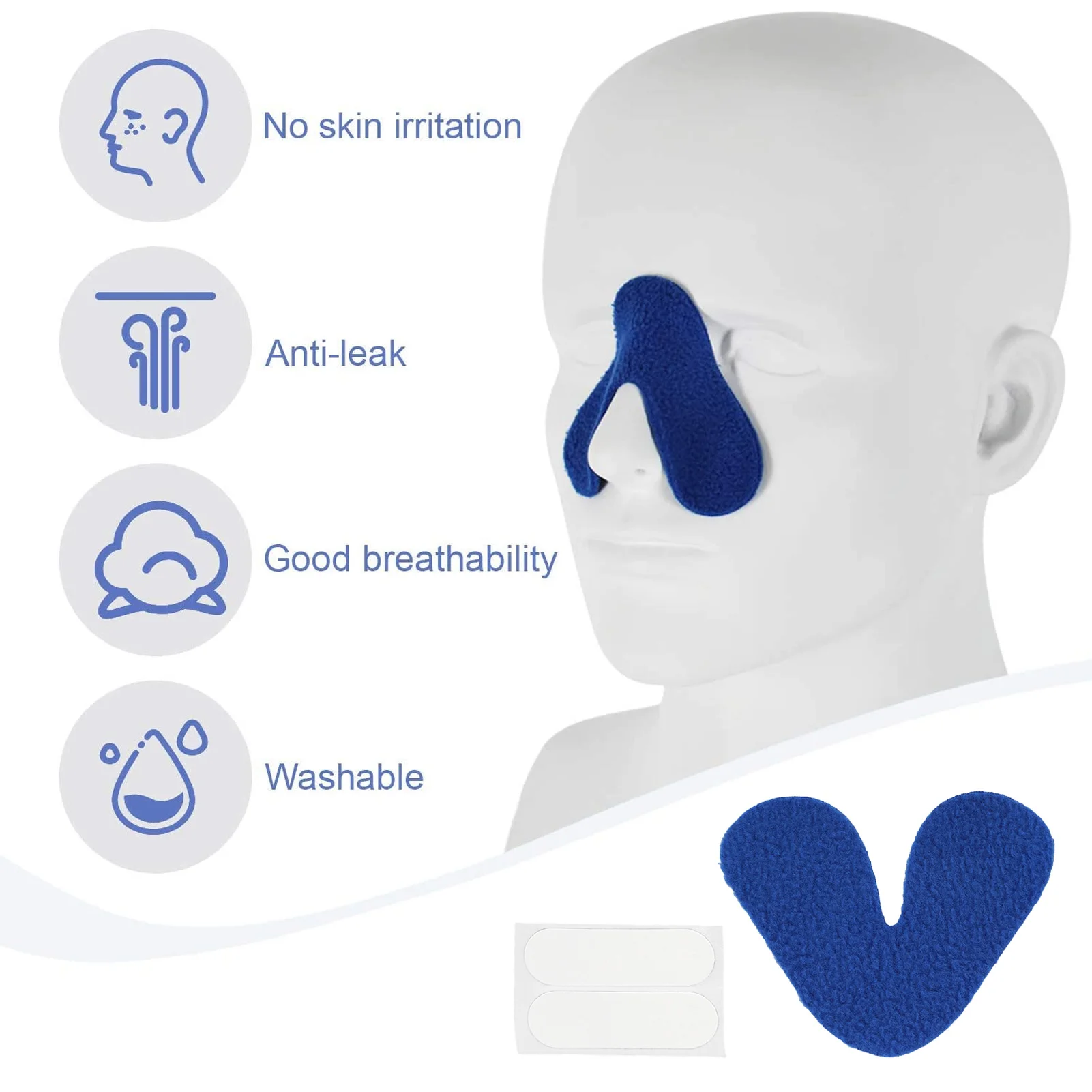 Breathing Machine Nose Pad Anti Leak Good Breathability Washable Reduce Red Mark for Nasal Facial Cover