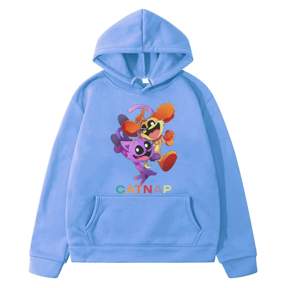 Smiling Critters Print Kawaii Hoodie Fleece Sweatshirt Herbstjacke Anime Hoodie Niedlicher Pullover y2k Sudadera Kinderkleidung Mädchen