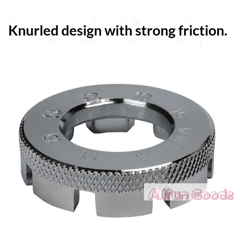 Bike Wheel Rim Wrench Mini Adjuster Spanner 8 Way Groove Bicycle Spoke Tension Wrench Demolition Axis Repair Tools Spoke Wrench