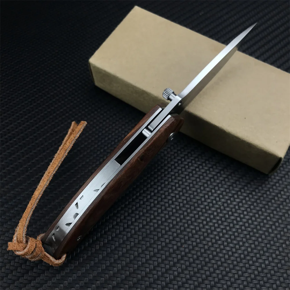 TOP Selling BN D2 Folding Pocket 7Cr13Mov Blade Red Sandalwood Handle Outdoor EDC High Quality Camping Hiking Hunting Tool